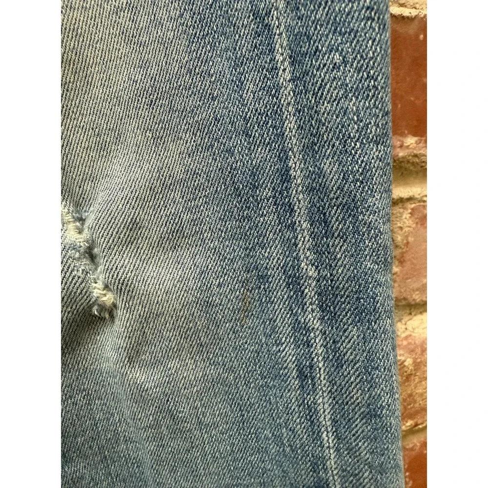 Citizens of Humanity Emerson Slim Boy Friend Jeans Distressed Light Wash Cropped